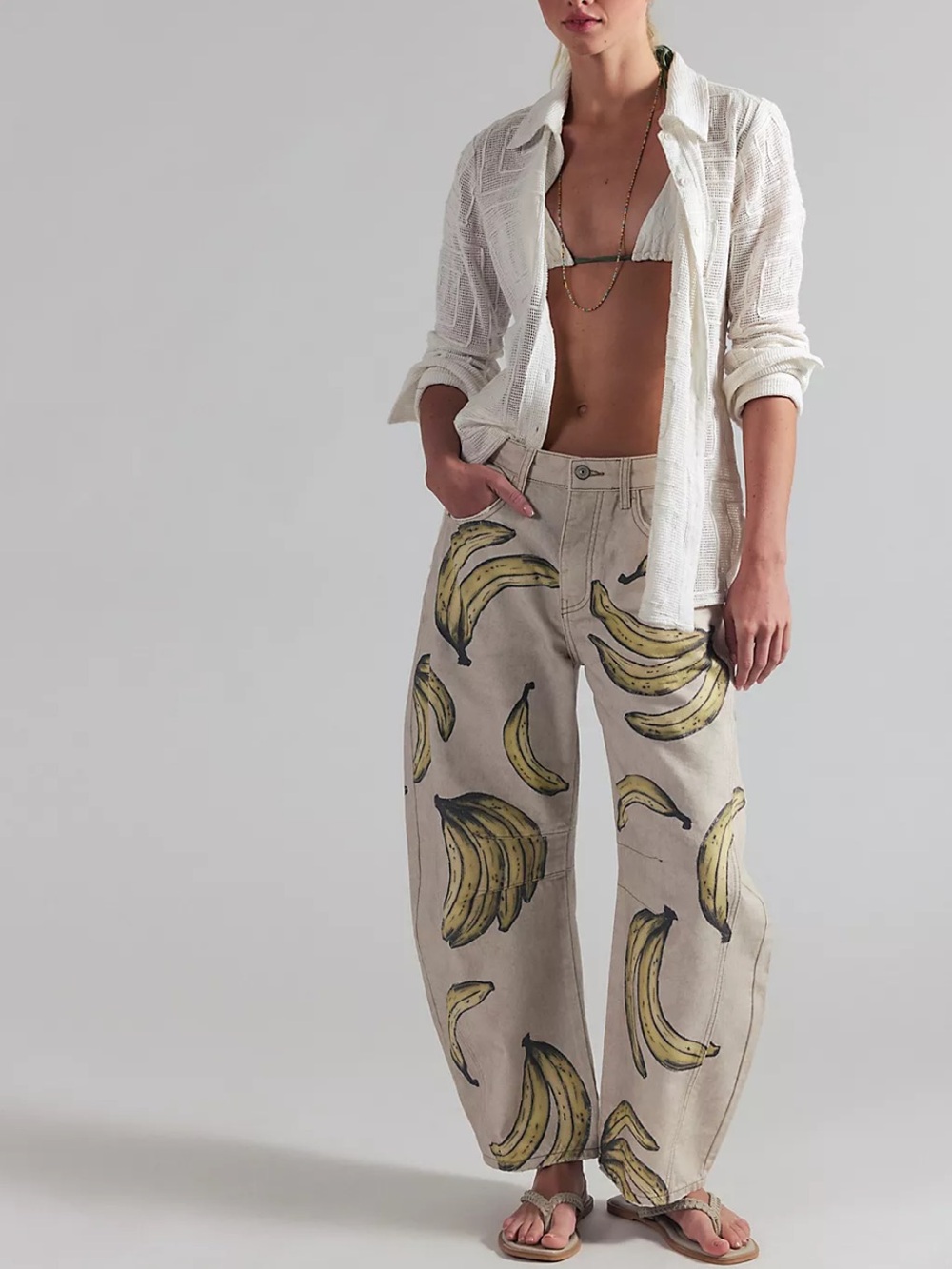 ❤️ We The Free Free People Good Luck Barrel Leg Banana Jeans